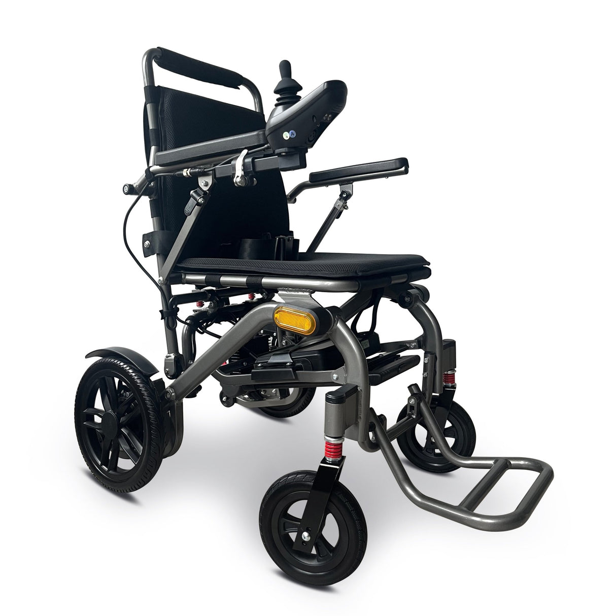 side view of the eezy traveller electrical wheelchair