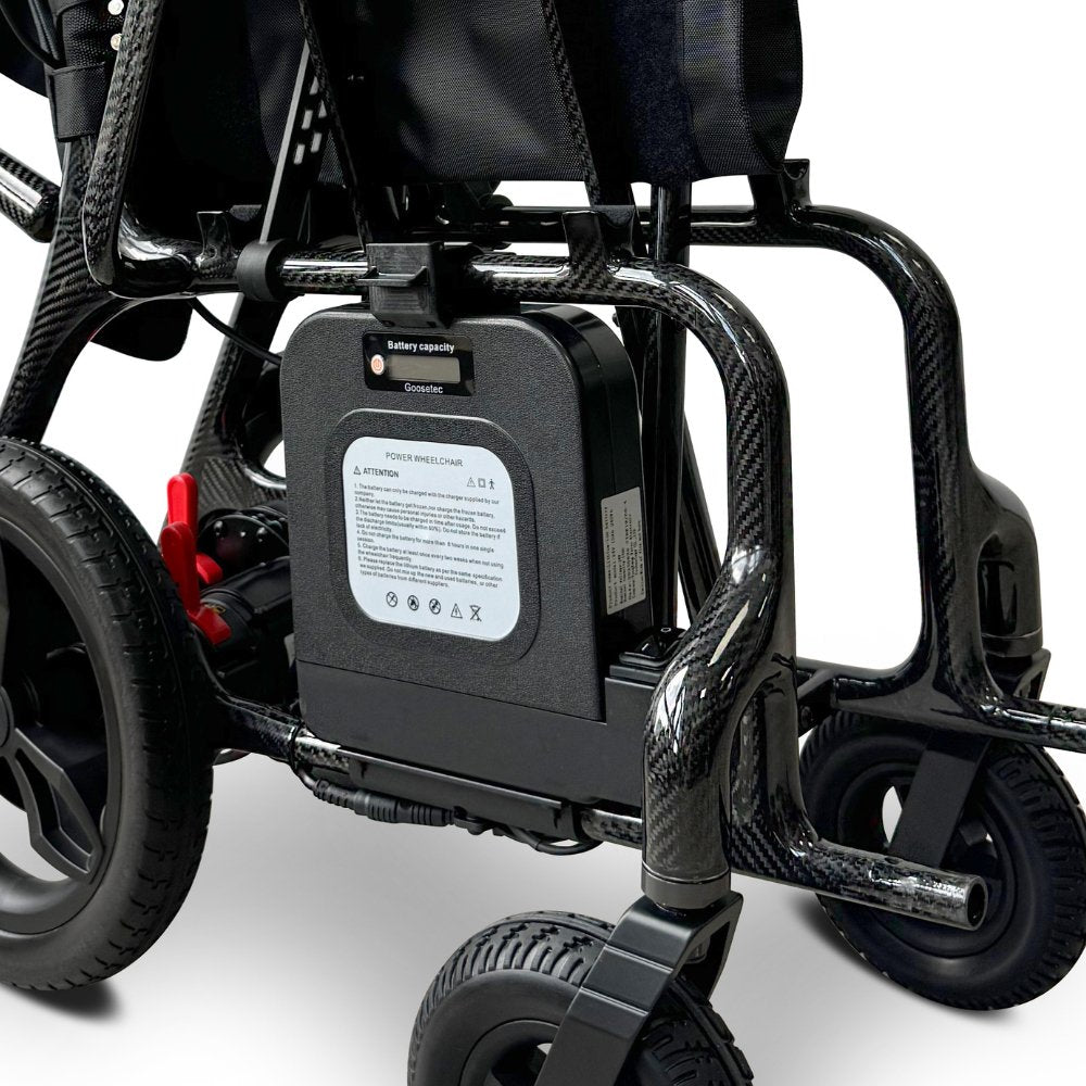 Eezy Carbon Battery installed on electrical wheelchair