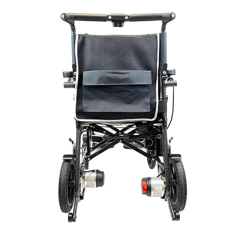 Refurbished EEZY LITE Grade A powered wheelchair by eezychair with sleek frame and joystick control for mobility assistance.