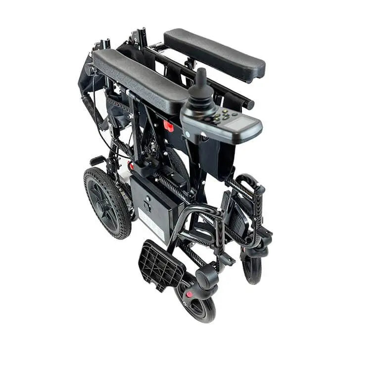 Refurbished EEZY LITE Grade A powered wheelchair by eezychair with compact design and ergonomic features.