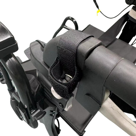 Velcro strap to mount walking stick on the Eezy Roller