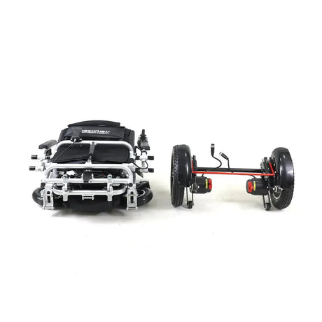 wheelchair in 2 parts main body and wheels 