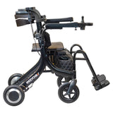 electric rollator side view with foot rest out 