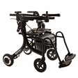 electric rollator refurbished, front angle view showing handlebars, wheels, and sturdy frame
