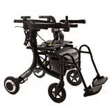 electric rollator refurbished, front angle view showing handlebars, wheels, and sturdy frame